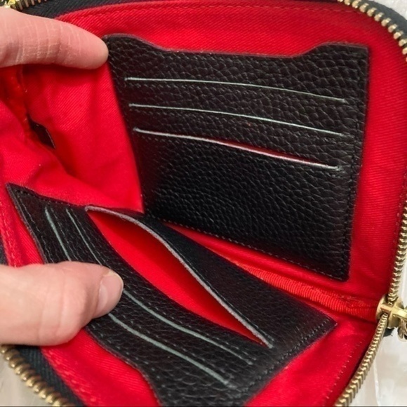 Dooney and Bourke black leather wristlet bag